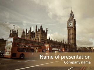 Westminster Britain England PowerPoint Template