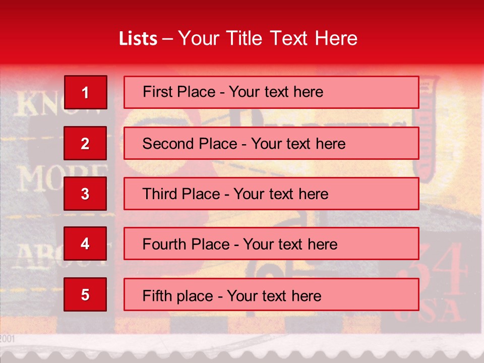Stamp Post Aged PowerPoint Template