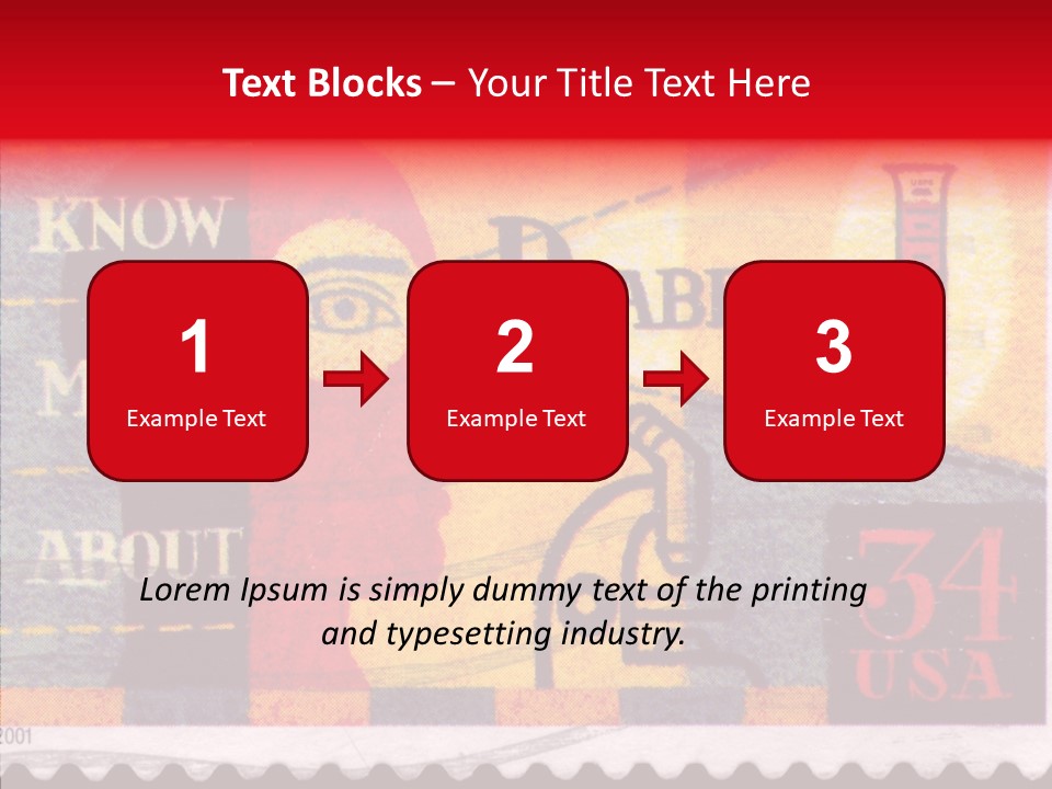 Stamp Post Aged PowerPoint Template