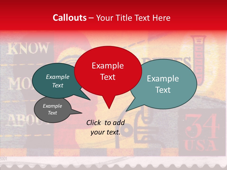 Stamp Post Aged PowerPoint Template