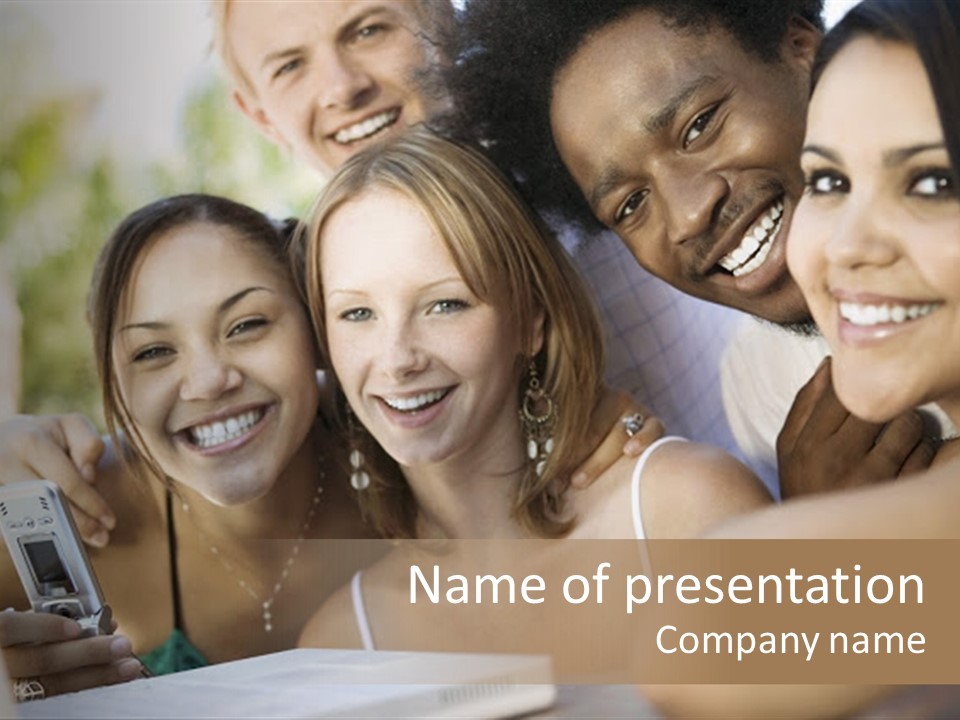 Enjoying Camera Females PowerPoint Template