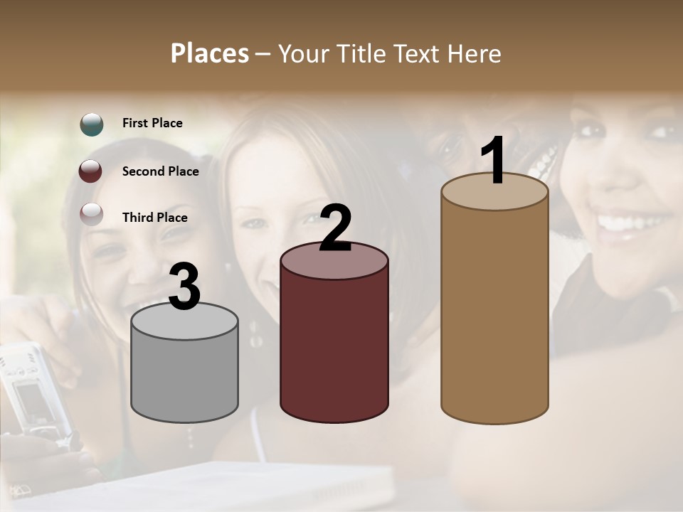 Enjoying Camera Females PowerPoint Template