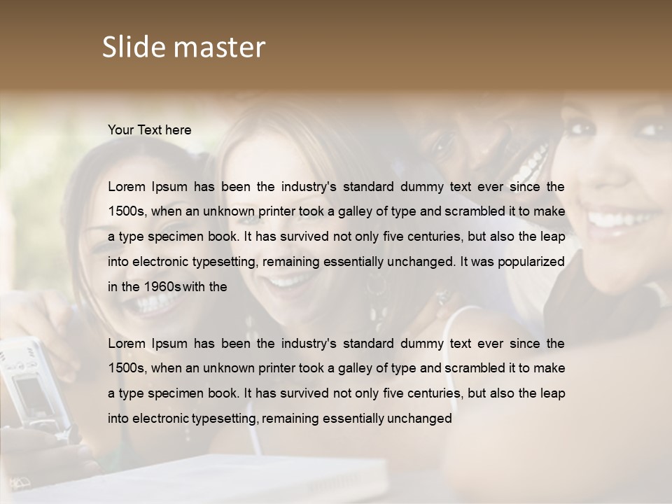 Enjoying Camera Females PowerPoint Template