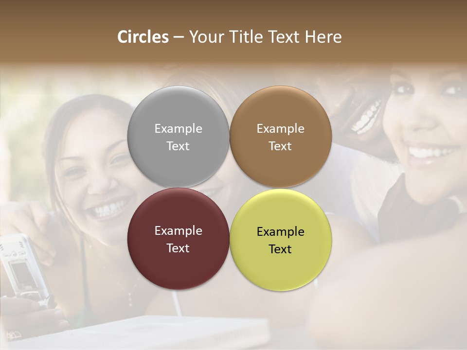 Enjoying Camera Females PowerPoint Template