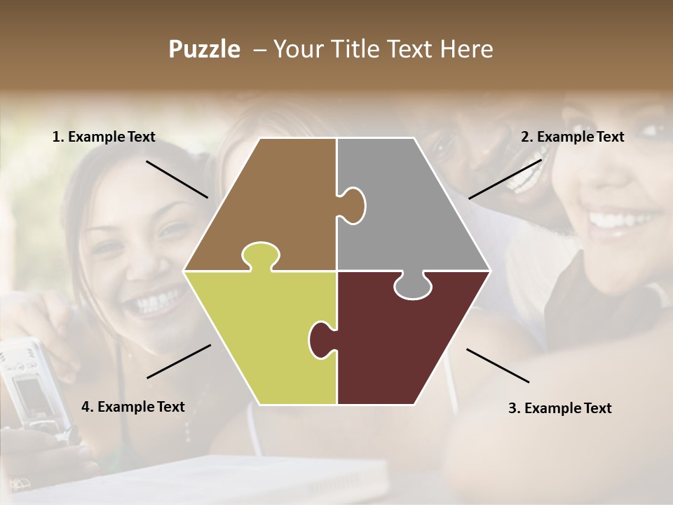 Enjoying Camera Females PowerPoint Template