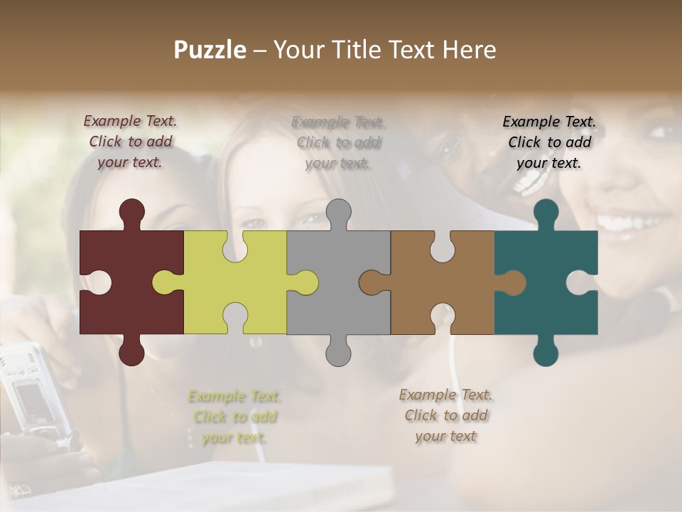 Enjoying Camera Females PowerPoint Template