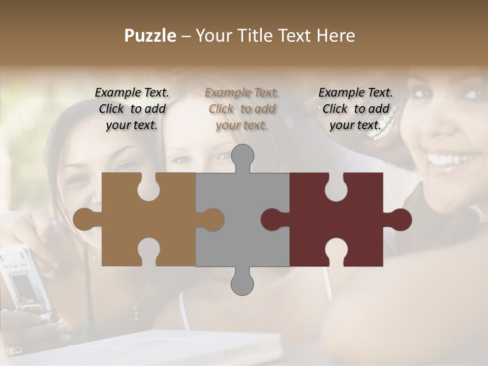 Enjoying Camera Females PowerPoint Template