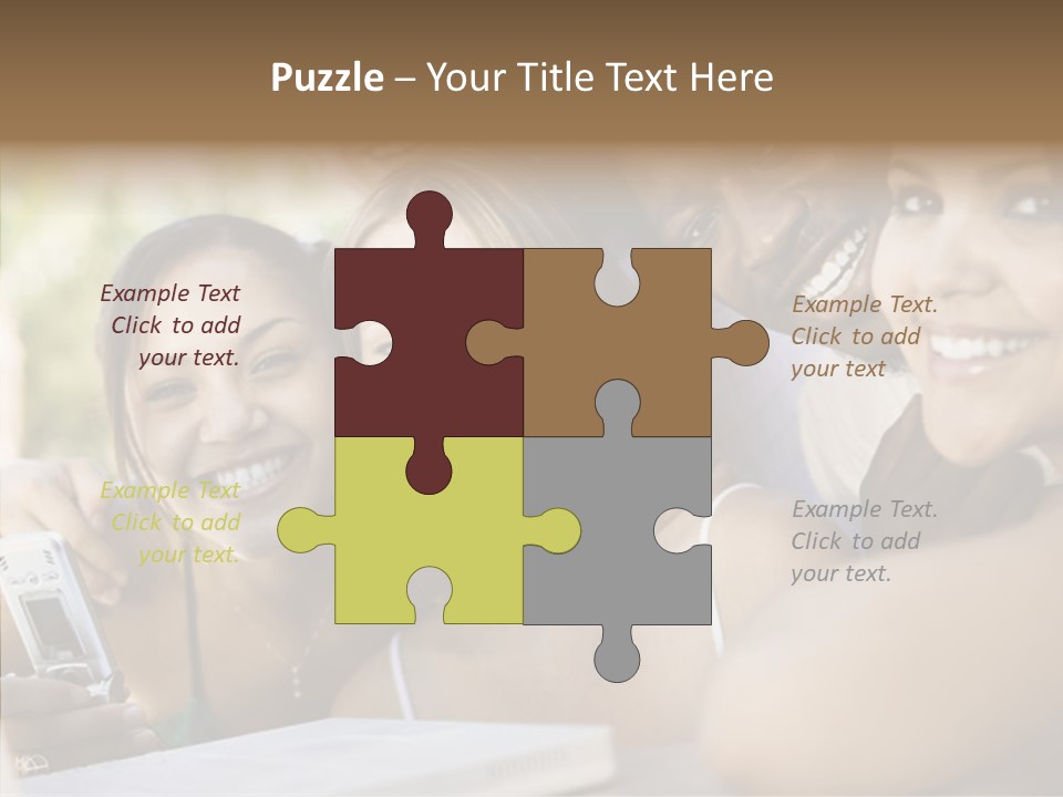 Enjoying Camera Females PowerPoint Template