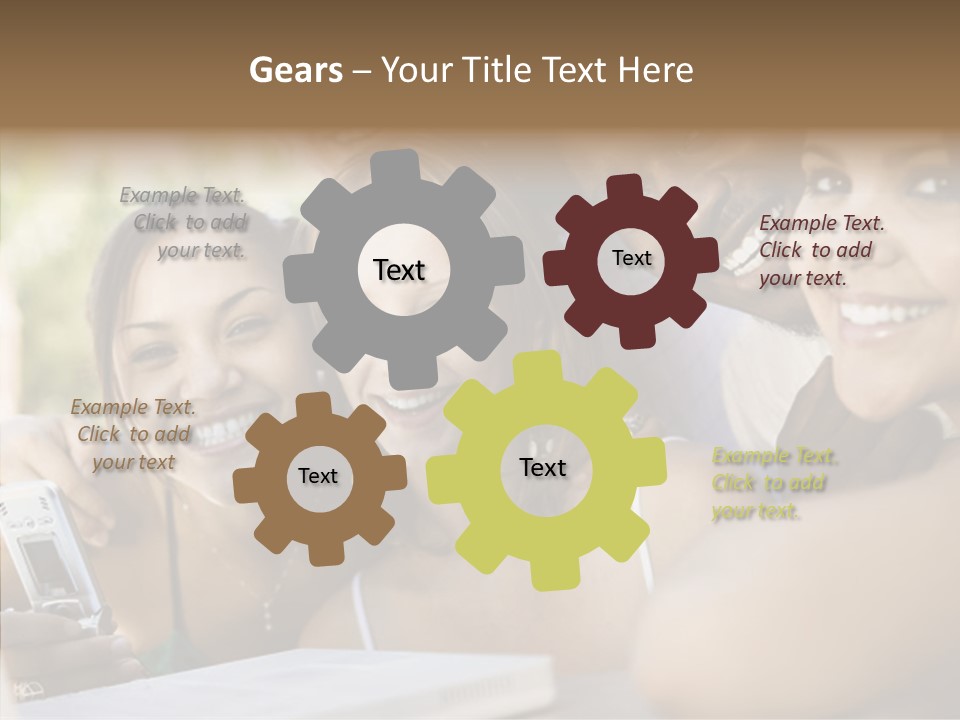 Enjoying Camera Females PowerPoint Template