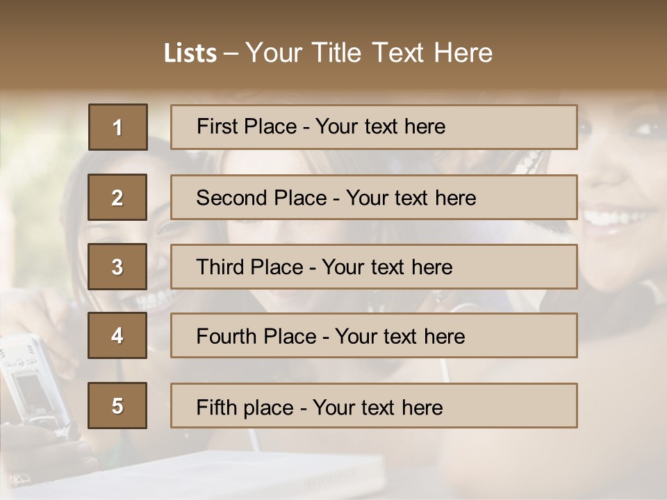 Enjoying Camera Females PowerPoint Template