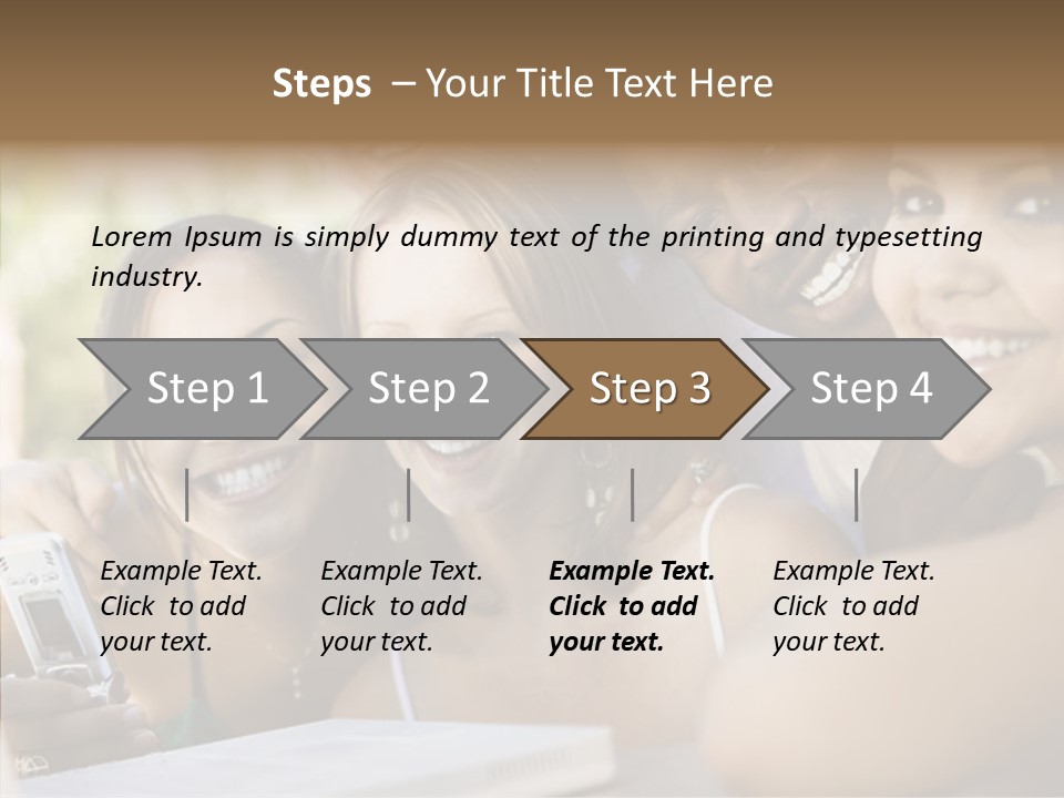 Enjoying Camera Females PowerPoint Template