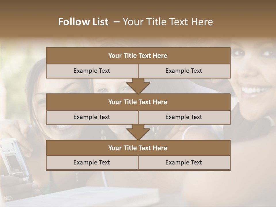 Enjoying Camera Females PowerPoint Template