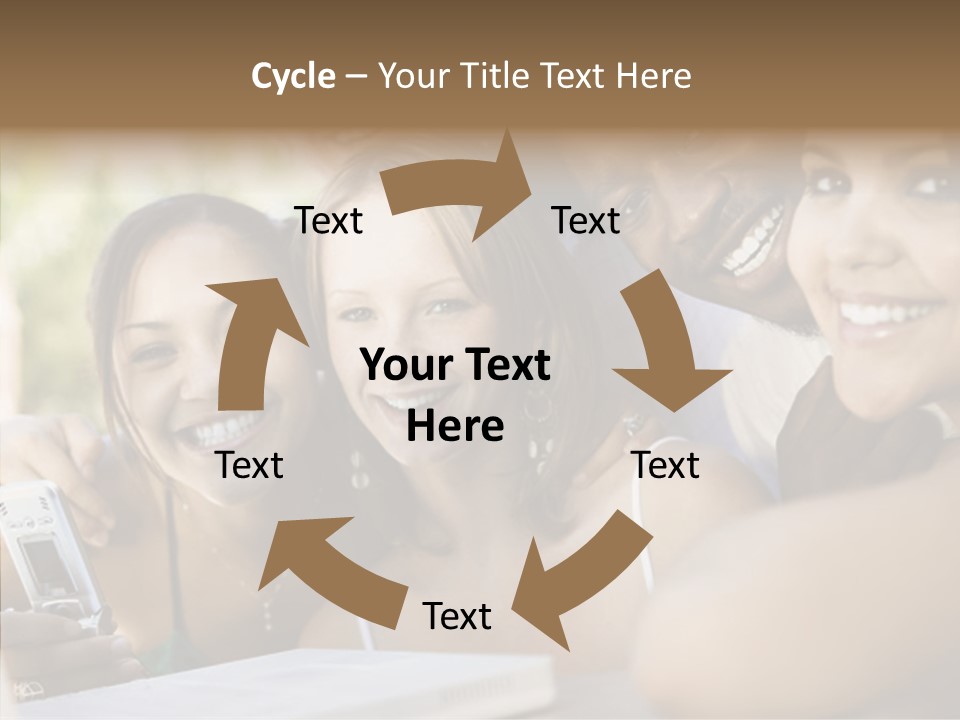 Enjoying Camera Females PowerPoint Template