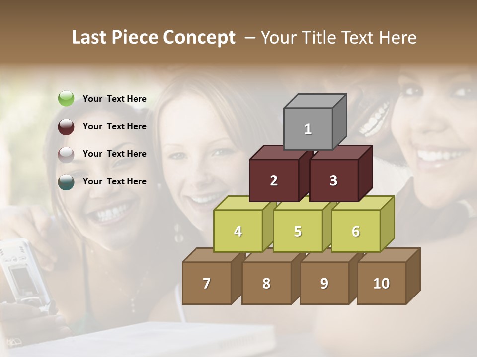 Enjoying Camera Females PowerPoint Template