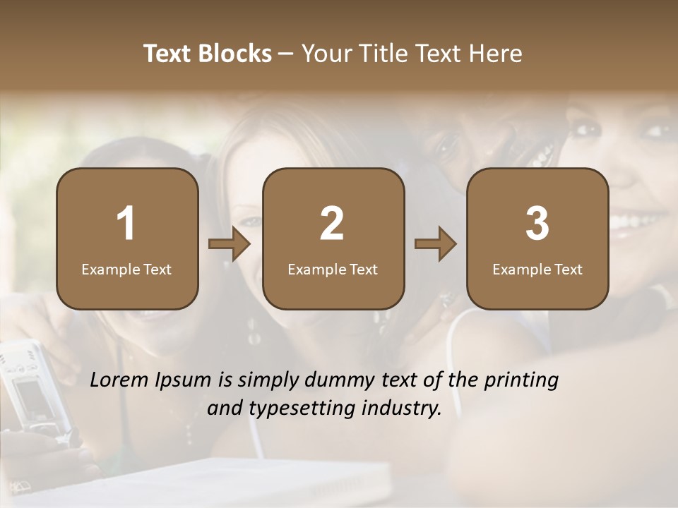 Enjoying Camera Females PowerPoint Template