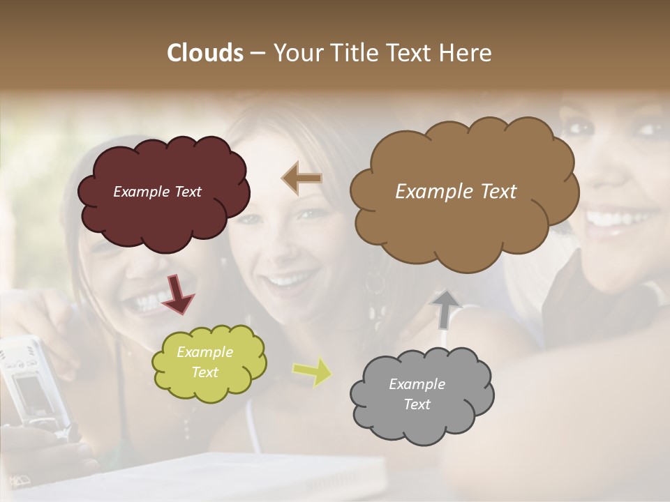 Enjoying Camera Females PowerPoint Template