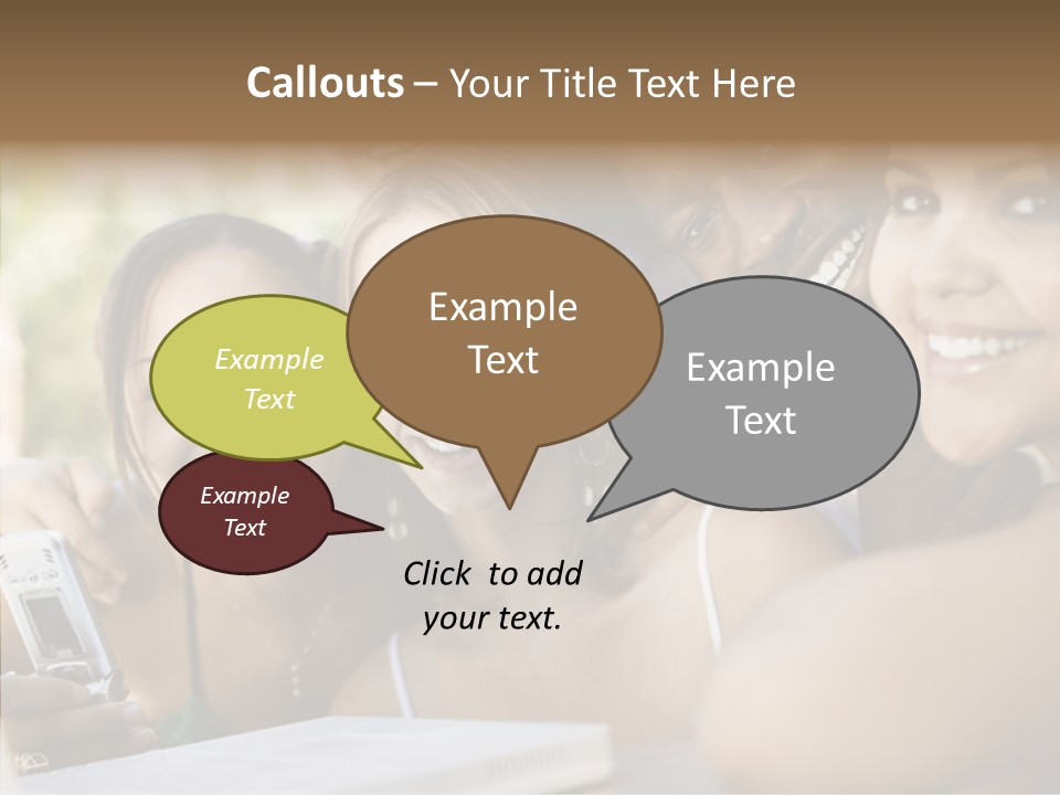 Enjoying Camera Females PowerPoint Template