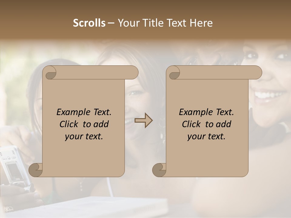 Enjoying Camera Females PowerPoint Template