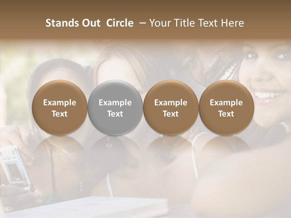 Enjoying Camera Females PowerPoint Template