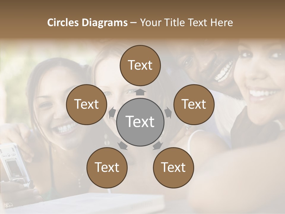 Enjoying Camera Females PowerPoint Template