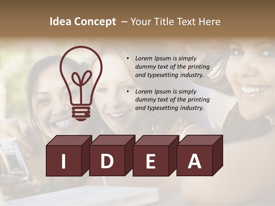 Enjoying Camera Females PowerPoint Template