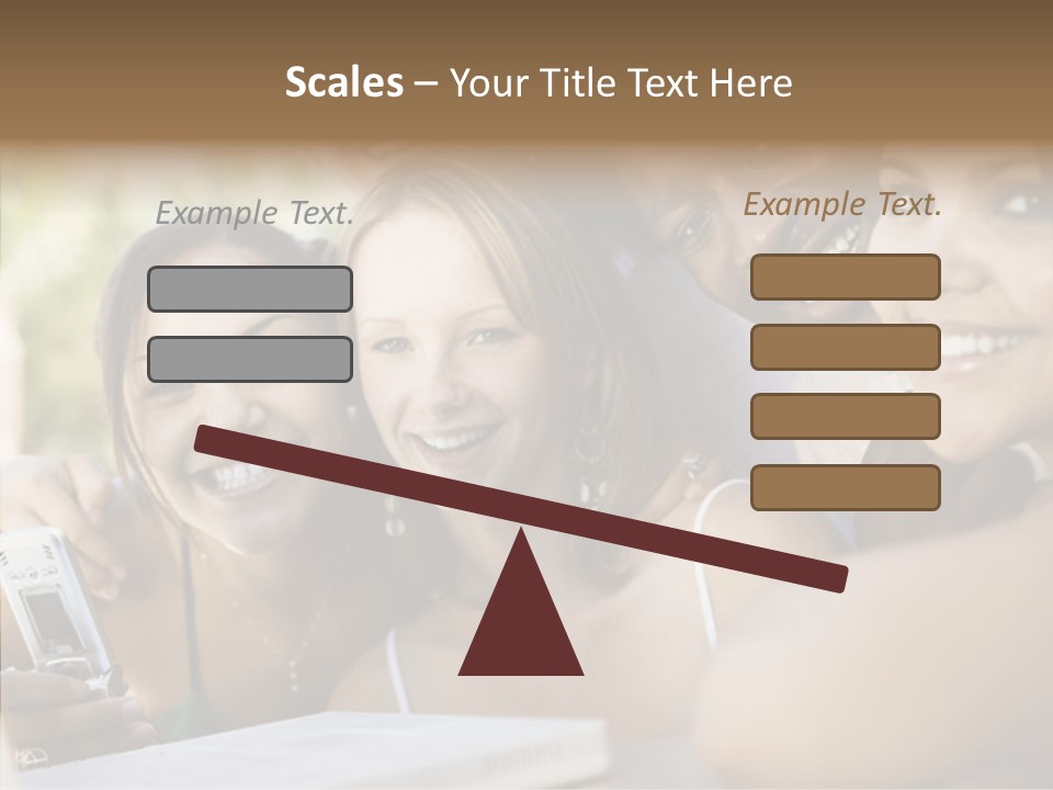 Enjoying Camera Females PowerPoint Template