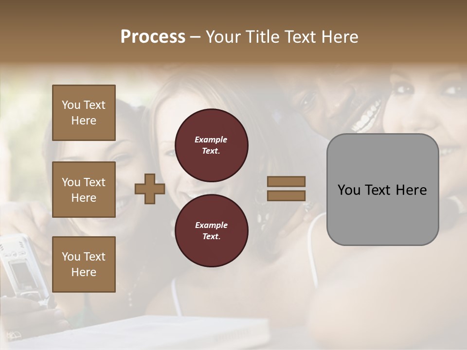 Enjoying Camera Females PowerPoint Template