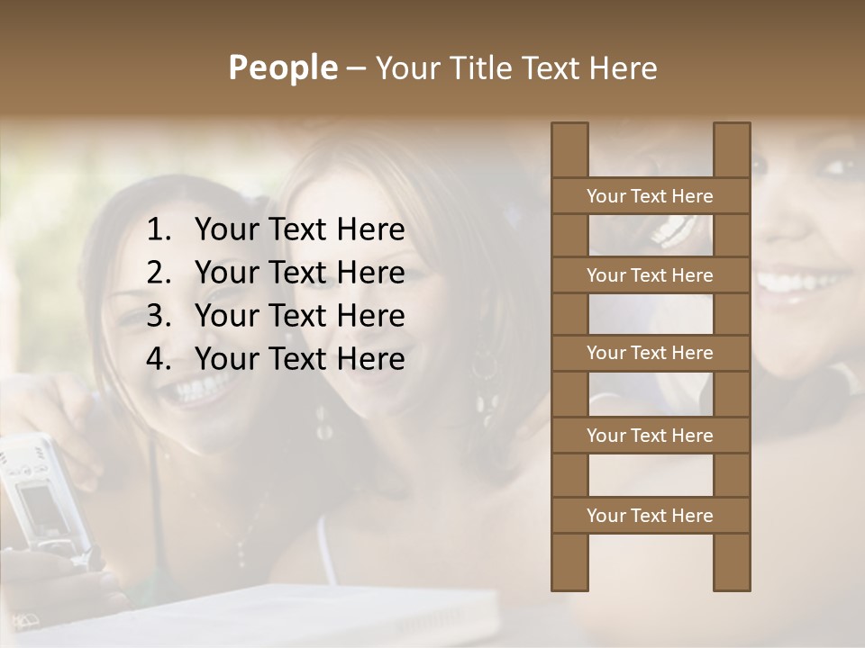 Enjoying Camera Females PowerPoint Template