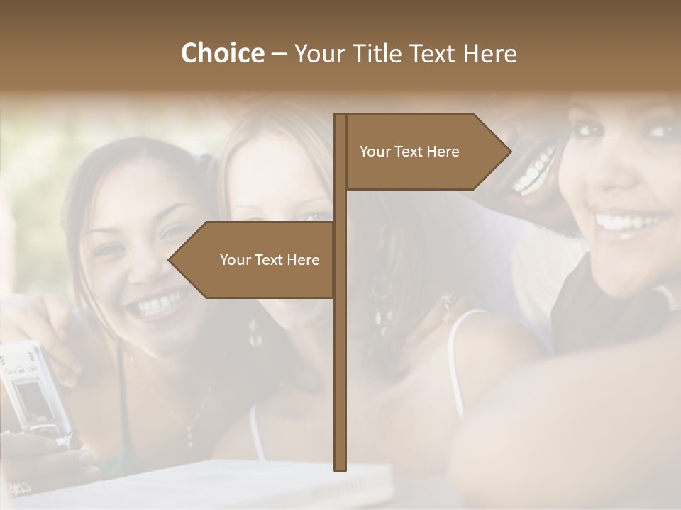 Enjoying Camera Females PowerPoint Template