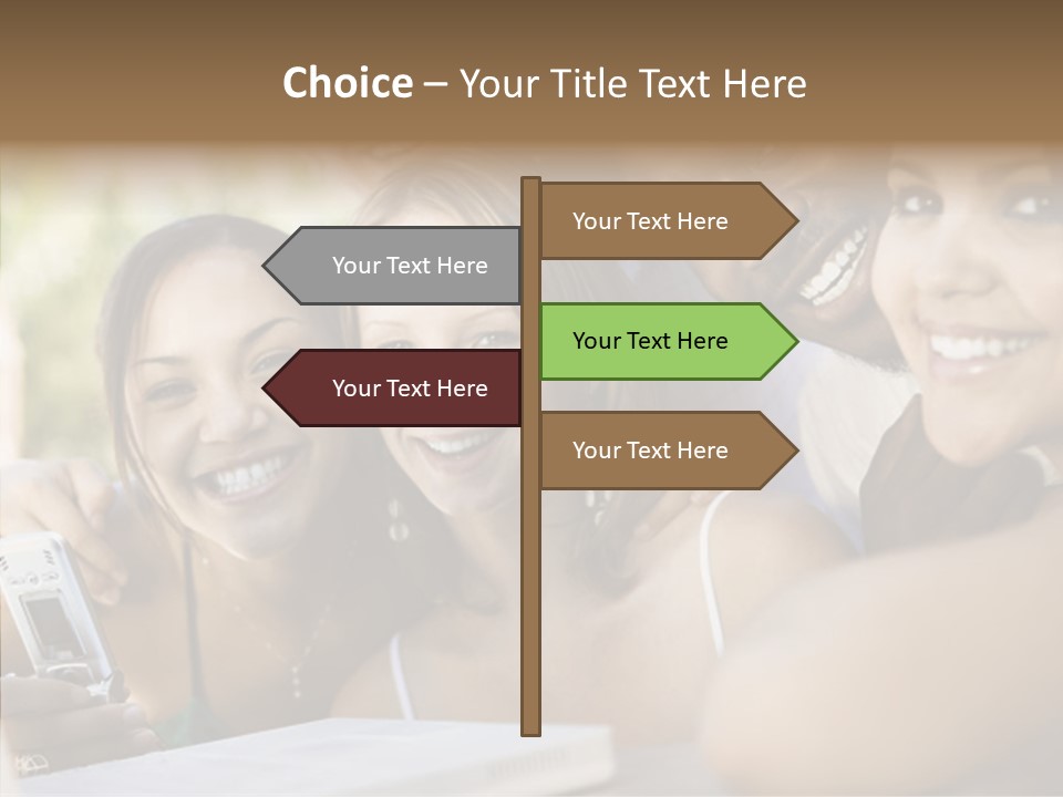 Enjoying Camera Females PowerPoint Template