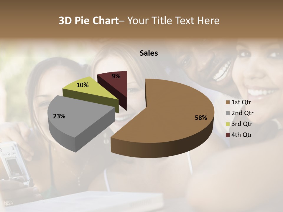 Enjoying Camera Females PowerPoint Template