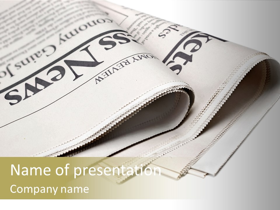 Folded Print Mail PowerPoint Template