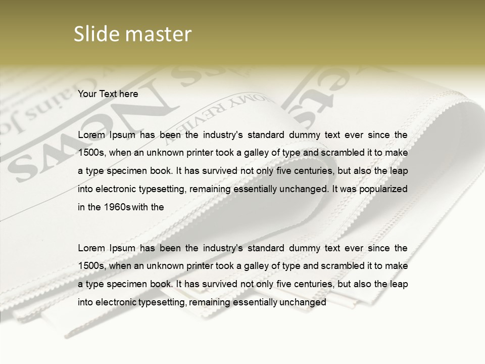 Folded Print Mail PowerPoint Template