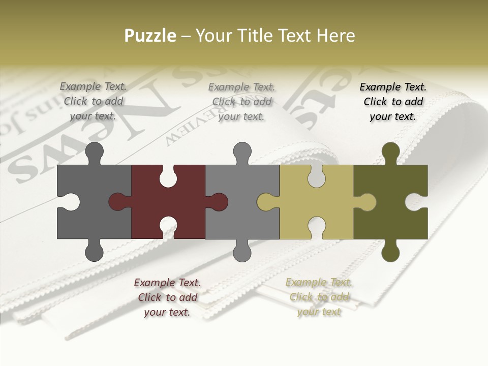 Folded Print Mail PowerPoint Template