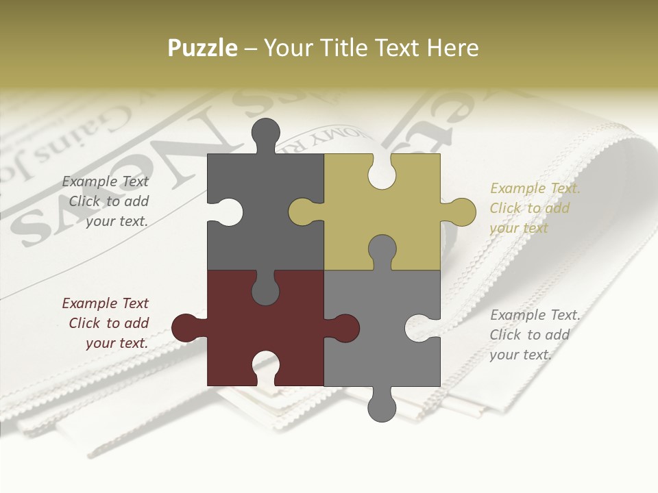 Folded Print Mail PowerPoint Template