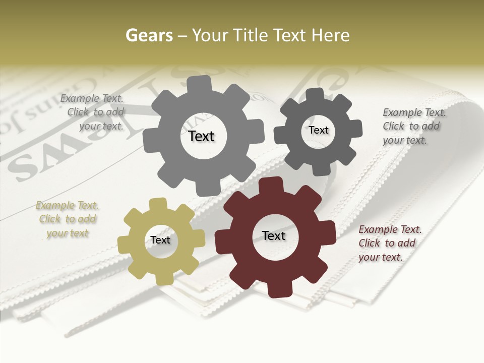 Folded Print Mail PowerPoint Template