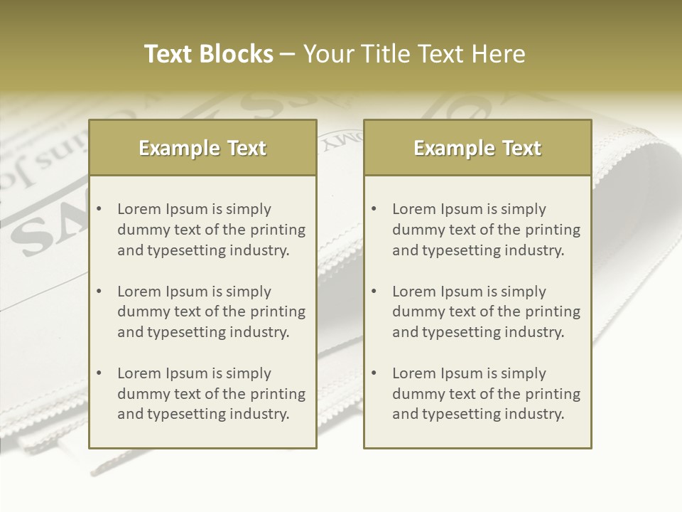 Folded Print Mail PowerPoint Template