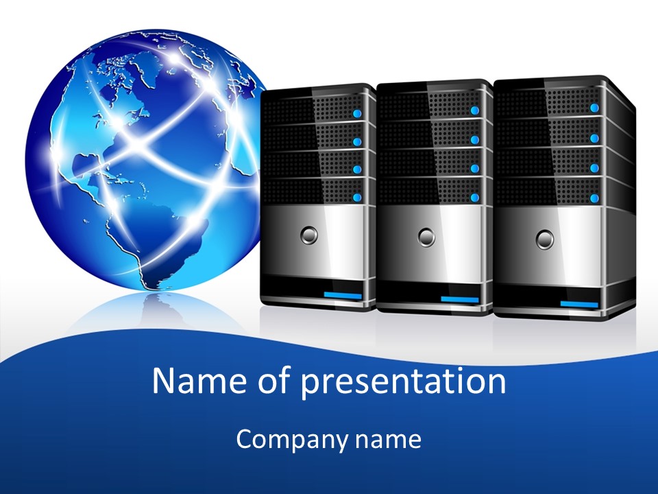 Database America Worldwide PowerPoint Template