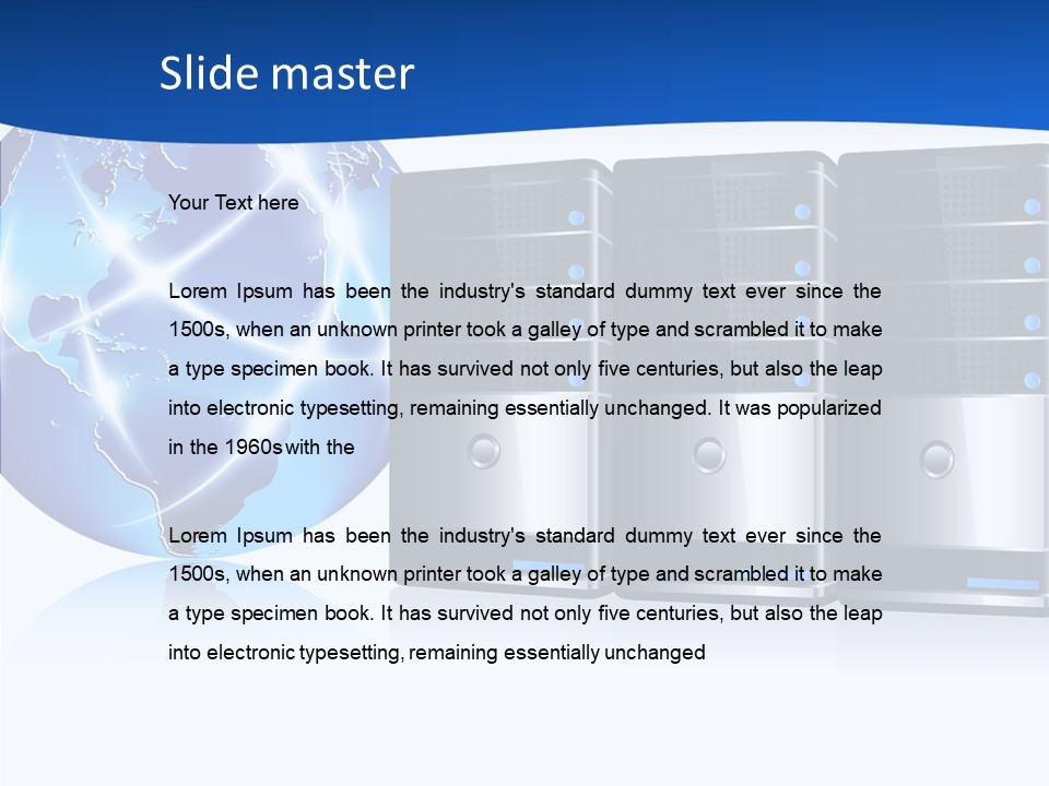 Database America Worldwide PowerPoint Template
