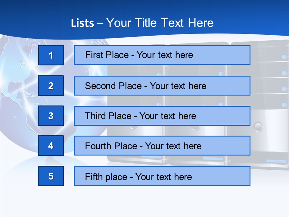Database America Worldwide PowerPoint Template