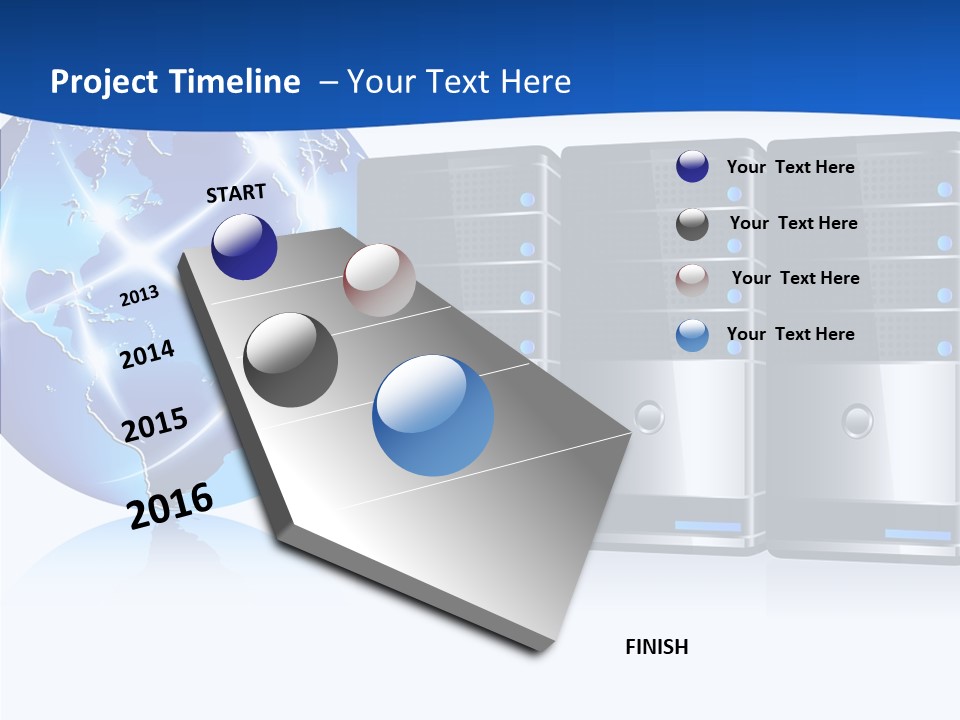 Database America Worldwide PowerPoint Template