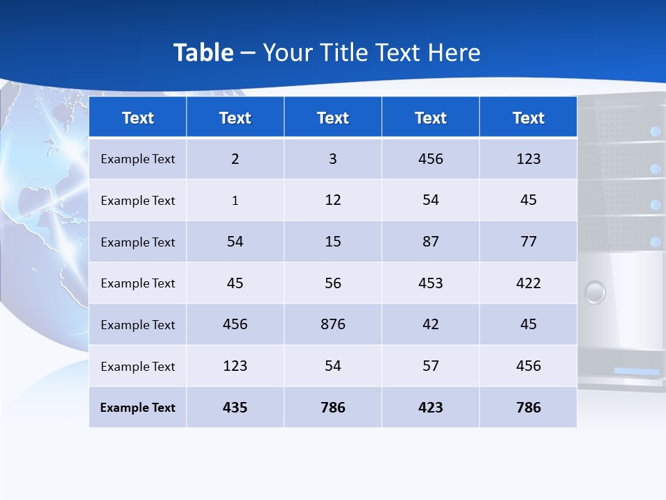 Database America Worldwide PowerPoint Template