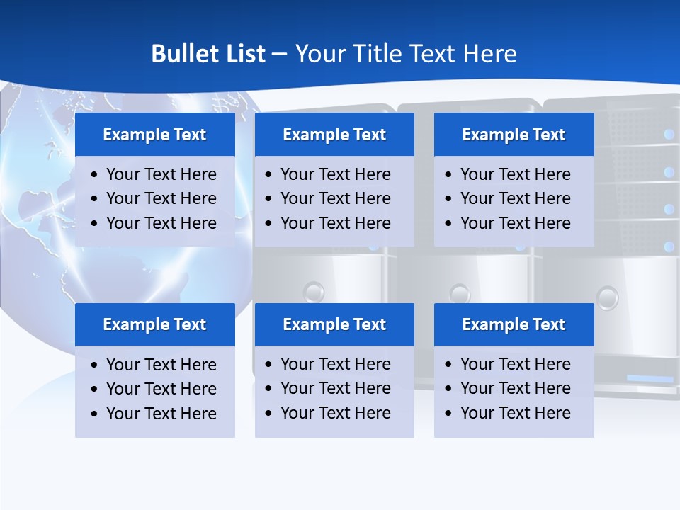 Database America Worldwide PowerPoint Template