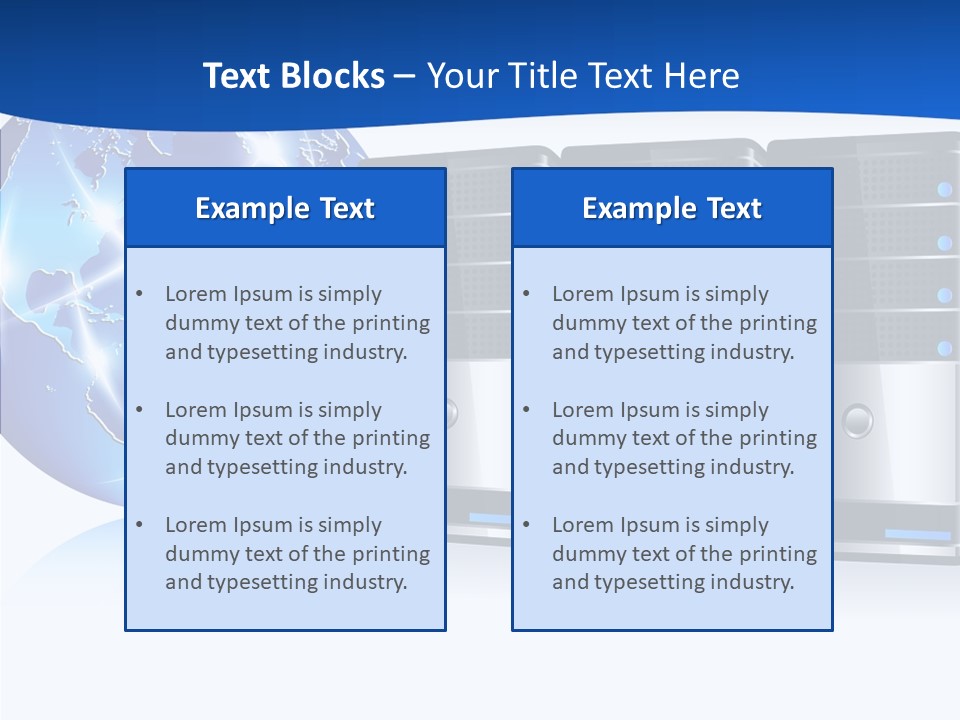 Database America Worldwide PowerPoint Template