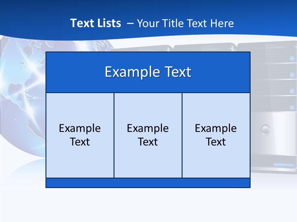 Database America Worldwide PowerPoint Template