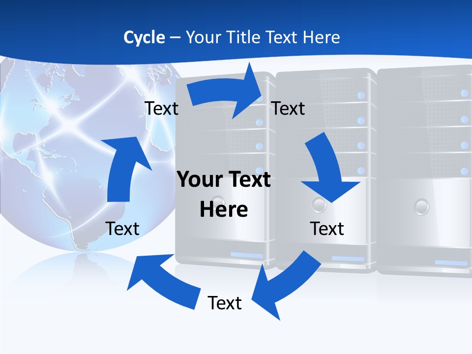 Database America Worldwide PowerPoint Template