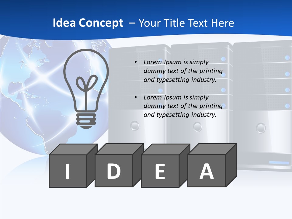 Database America Worldwide PowerPoint Template