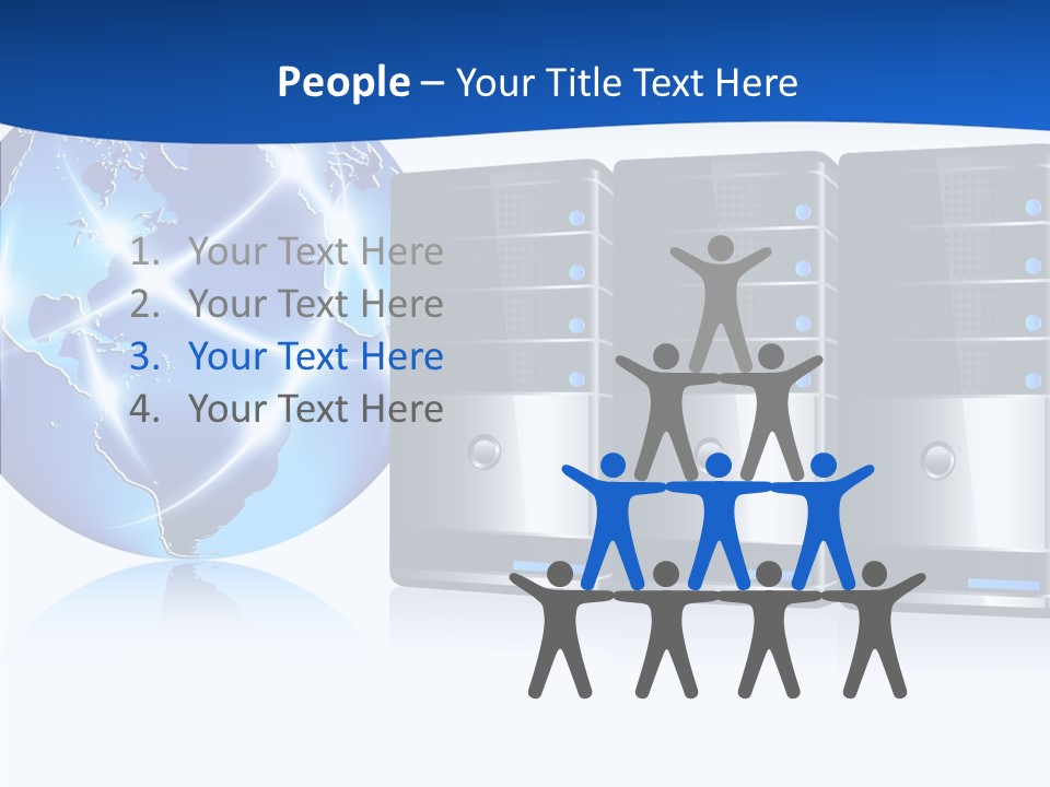 Database America Worldwide PowerPoint Template