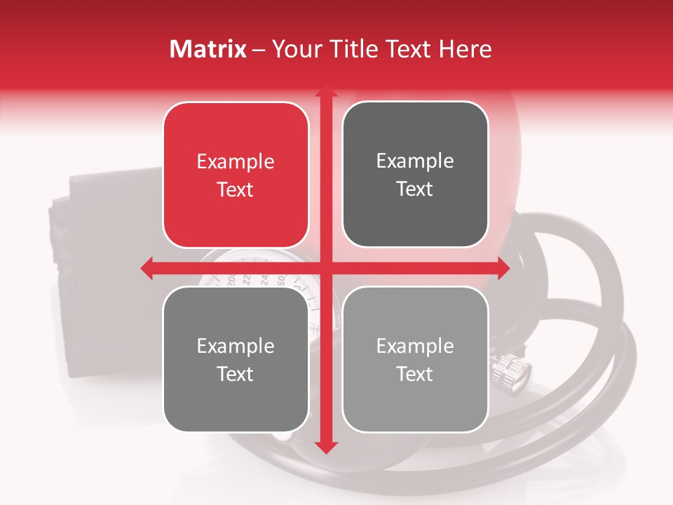 A Heart And A Stethoscope On A White Background PowerPoint Template