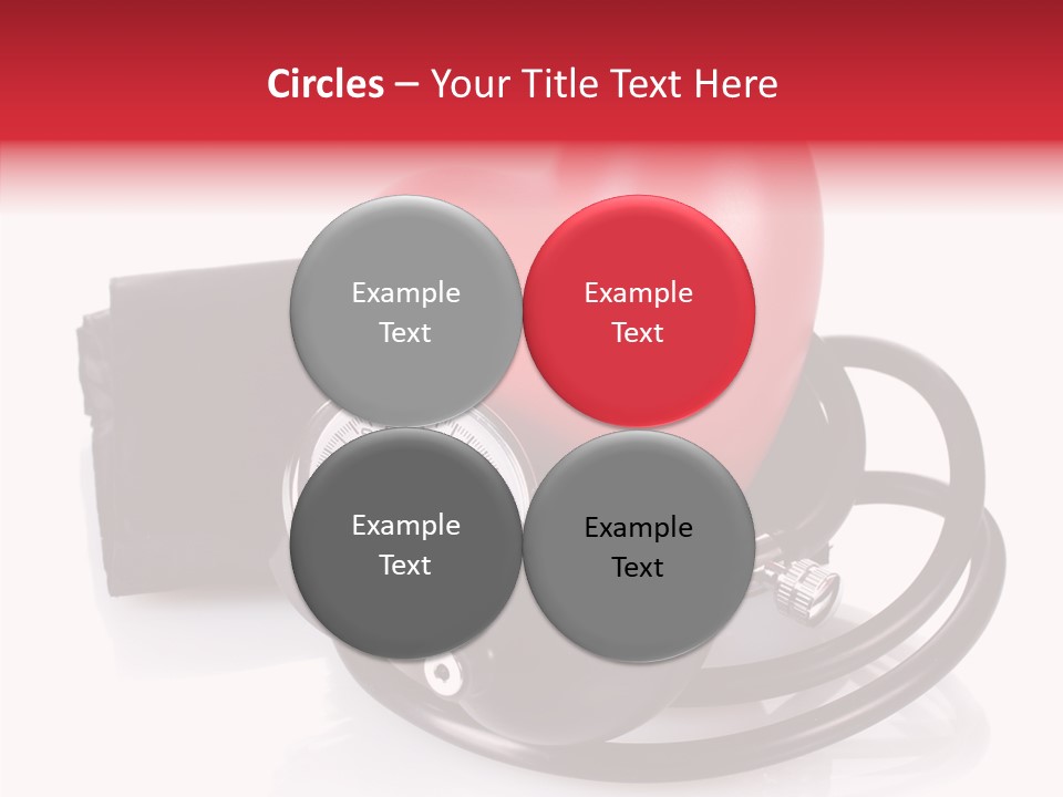 A Heart And A Stethoscope On A White Background PowerPoint Template